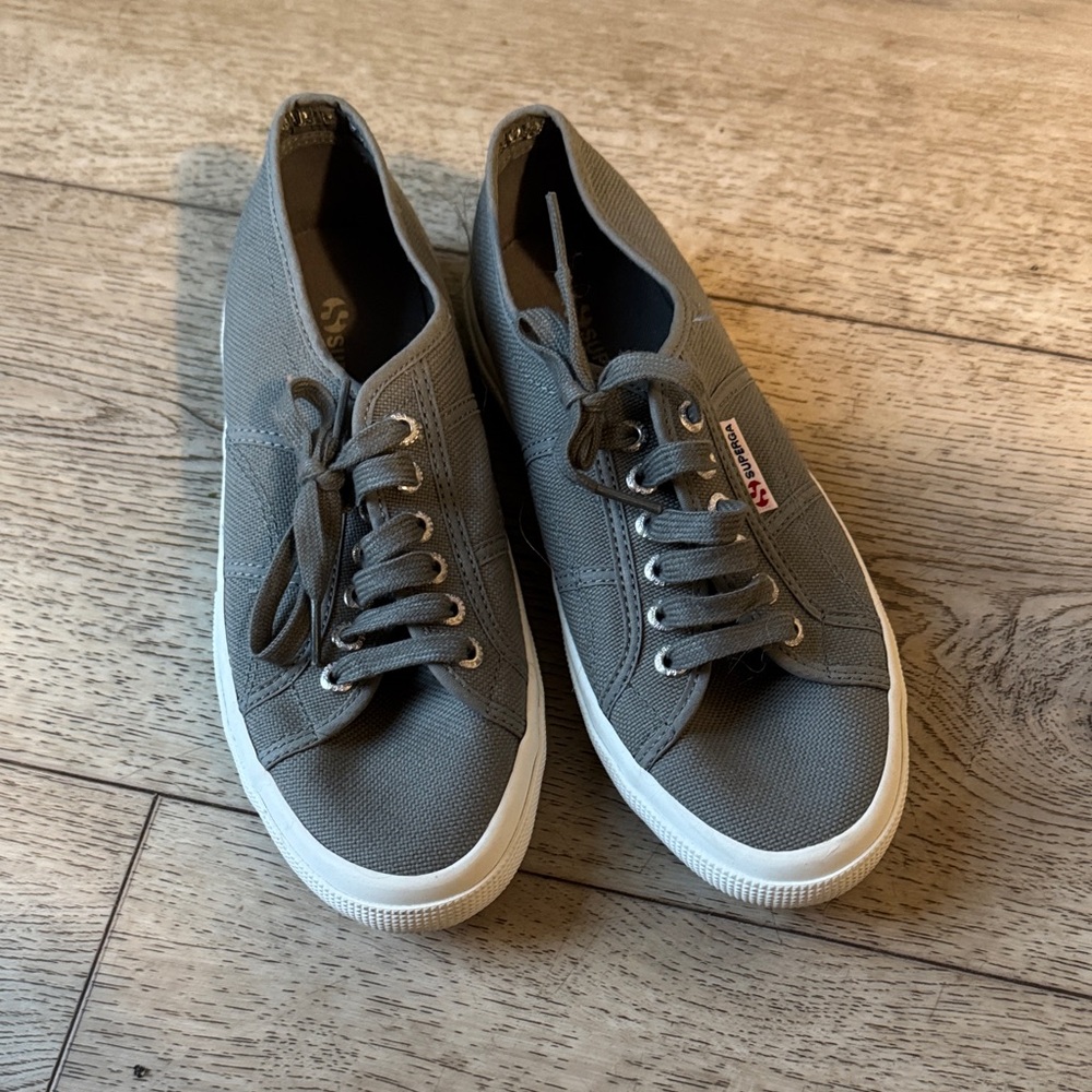 Superga Men's Charcoal Canvas Sneakers